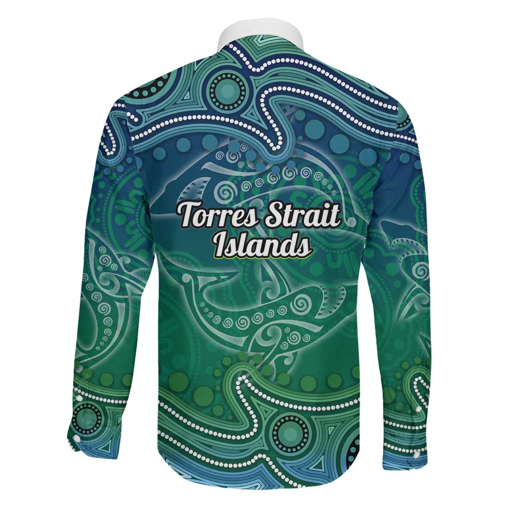 Torres Strait Islands Family Matching Mermaid Dress and Hawaiian Shirt Shark Indigenous Australian Tribal Dot Art