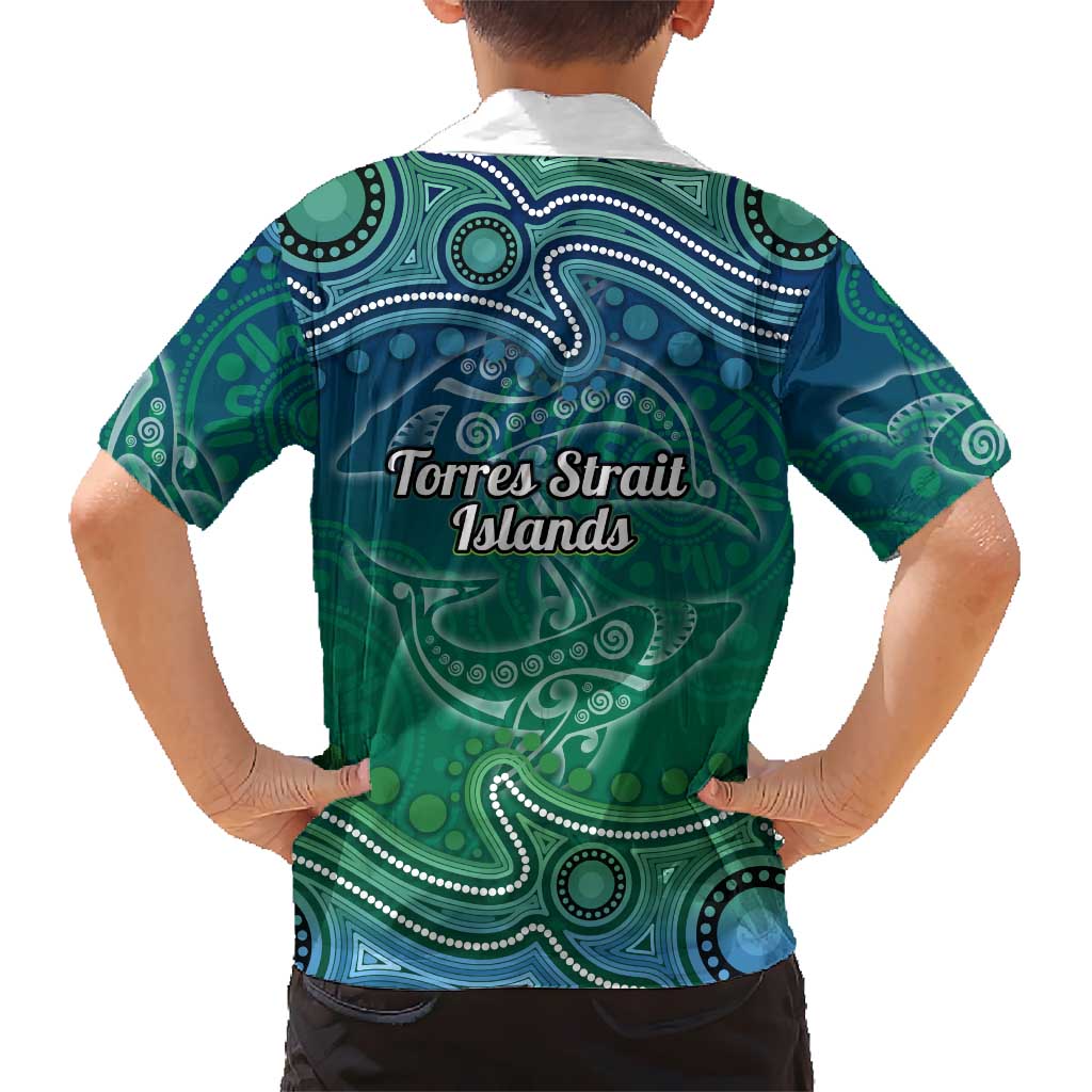 Torres Strait Islands Family Matching Summer Maxi Dress and Hawaiian Shirt Shark Indigenous Australian Tribal Dot Art