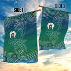 Torres Strait Islands Garden Flag Shark Indigenous Australian Tribal Dot Art