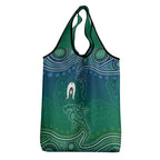 Torres Strait Islands Grocery Bag Shark Indigenous Australian Tribal Dot Art