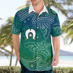 Torres Strait Islands Hawaiian Shirt Shark Indigenous Australian Tribal Dot Art