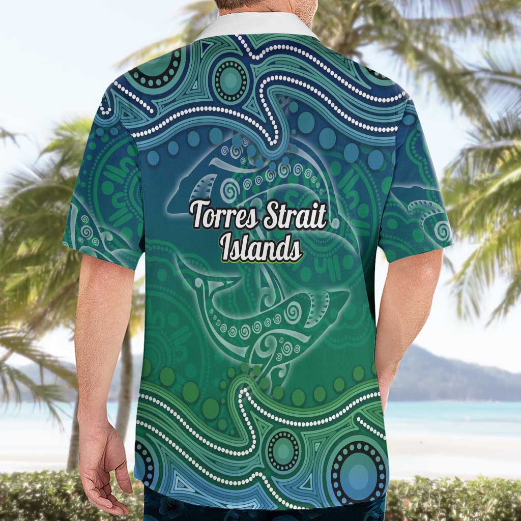 Torres Strait Islands Hawaiian Shirt Shark Indigenous Australian Tribal Dot Art