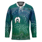 Torres Strait Islands Hockey Jersey Shark Indigenous Australian Tribal Dot Art
