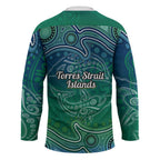 Torres Strait Islands Hockey Jersey Shark Indigenous Australian Tribal Dot Art