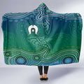 Torres Strait Islands Hooded Blanket Shark Indigenous Australian Tribal Dot Art