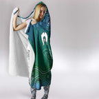 Torres Strait Islands Hooded Blanket Shark Indigenous Australian Tribal Dot Art