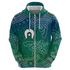 Torres Strait Islands Hoodie Shark Indigenous Australian Tribal Dot Art