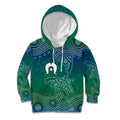 Torres Strait Islands Kid Hoodie Shark Indigenous Australian Tribal Dot Art