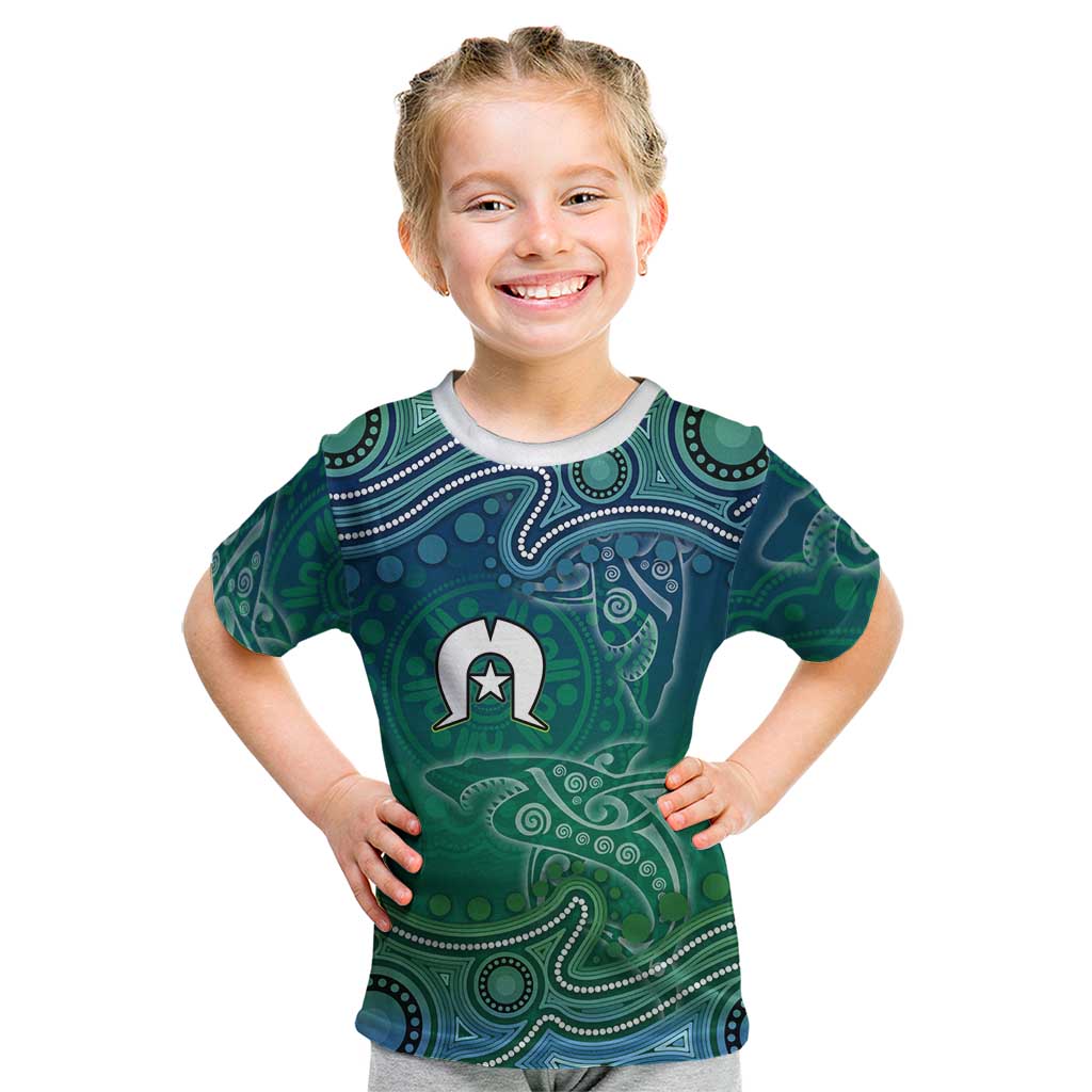 Torres Strait Islands Kid T Shirt Shark Indigenous Australian Tribal Dot Art