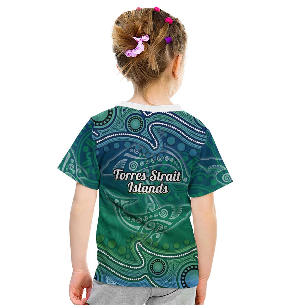 Torres Strait Islands Kid T Shirt Shark Indigenous Australian Tribal Dot Art