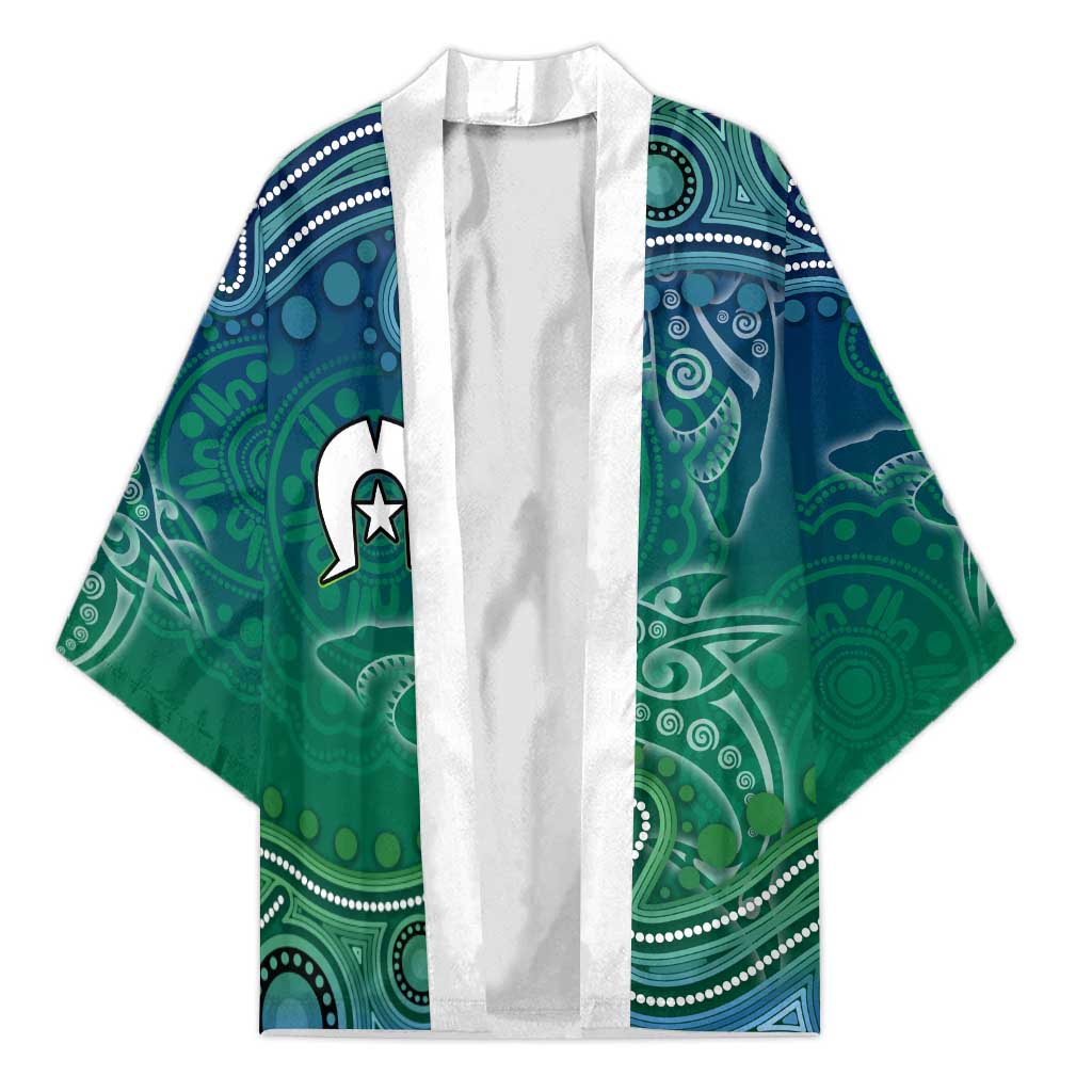 Torres Strait Islands Kimono Shark Indigenous Australian Tribal Dot Art