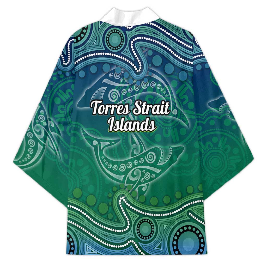 Torres Strait Islands Kimono Shark Indigenous Australian Tribal Dot Art