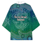Torres Strait Islands Kimono Shark Indigenous Australian Tribal Dot Art