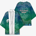 Torres Strait Islands Kimono Shark Indigenous Australian Tribal Dot Art
