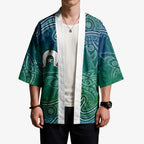 Torres Strait Islands Kimono Shark Indigenous Australian Tribal Dot Art