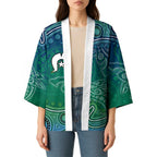 Torres Strait Islands Kimono Shark Indigenous Australian Tribal Dot Art