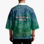 Torres Strait Islands Kimono Shark Indigenous Australian Tribal Dot Art