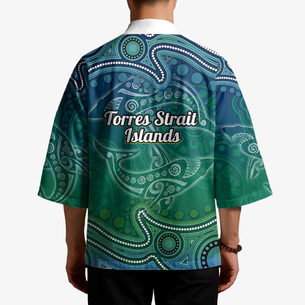 Torres Strait Islands Kimono Shark Indigenous Australian Tribal Dot Art