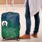 Torres Strait Islands Luggage Cover Shark Indigenous Australian Tribal Dot Art