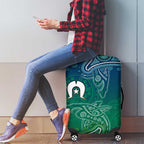 Torres Strait Islands Luggage Cover Shark Indigenous Australian Tribal Dot Art