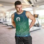 Torres Strait Islands Men Tank Top Shark Indigenous Australian Tribal Dot Art