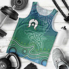 Torres Strait Islands Men Tank Top Shark Indigenous Australian Tribal Dot Art