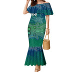 Torres Strait Islands Mermaid Dress Shark Indigenous Australian Tribal Dot Art