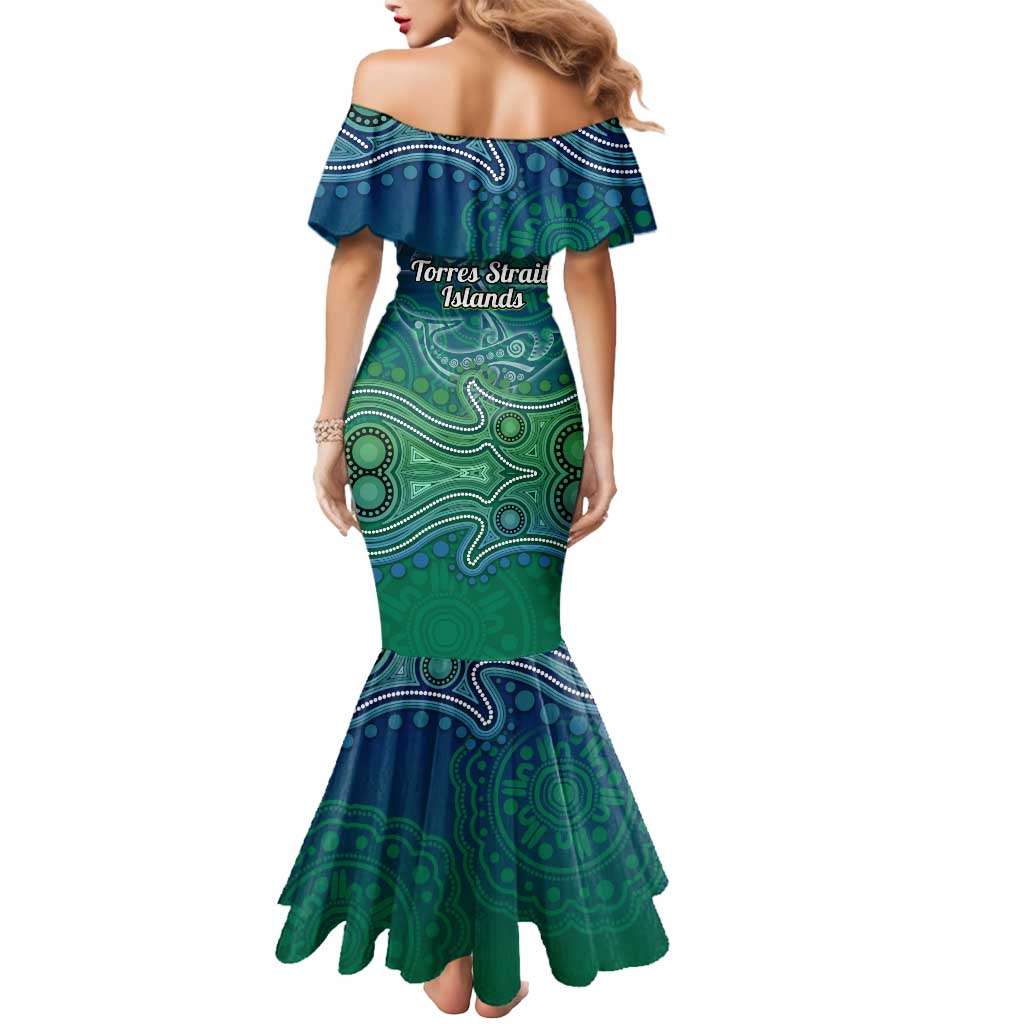 Torres Strait Islands Mermaid Dress Shark Indigenous Australian Tribal Dot Art
