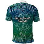 Torres Strait Islands Polo Shirt Shark Indigenous Australian Tribal Dot Art