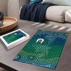 Torres Strait Islands Puzzle Shark Indigenous Australian Tribal Dot Art