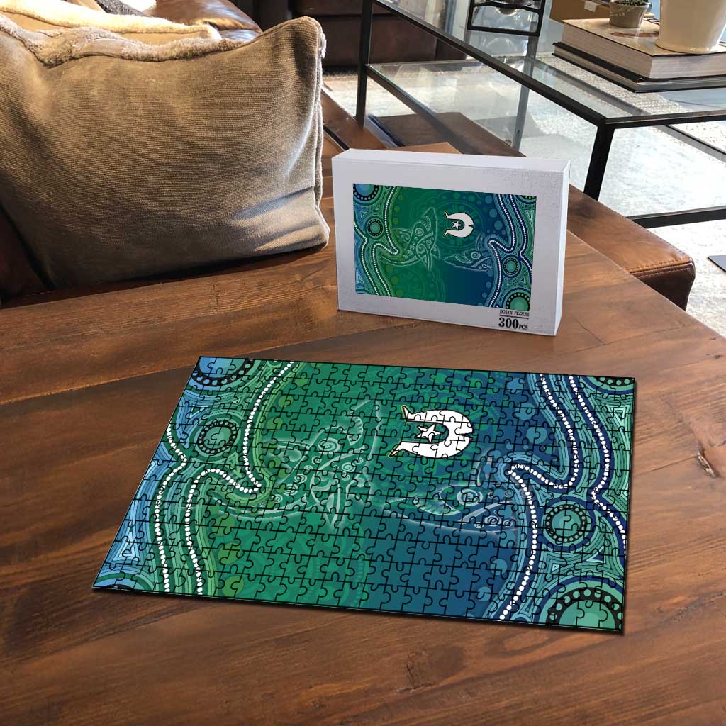 Torres Strait Islands Puzzle Shark Indigenous Australian Tribal Dot Art