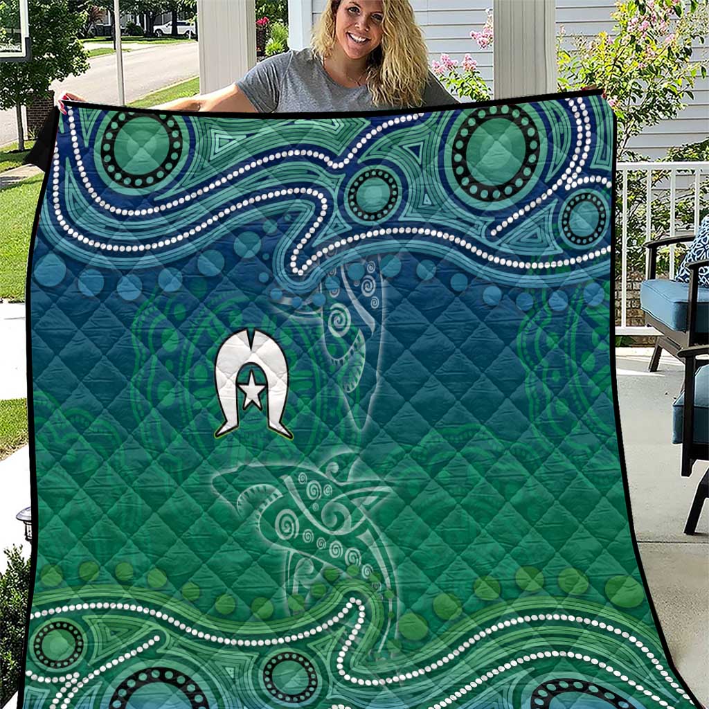 Torres Strait Islands Quilt Shark Indigenous Australian Tribal Dot Art