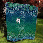 Torres Strait Islands Quilt Shark Indigenous Australian Tribal Dot Art