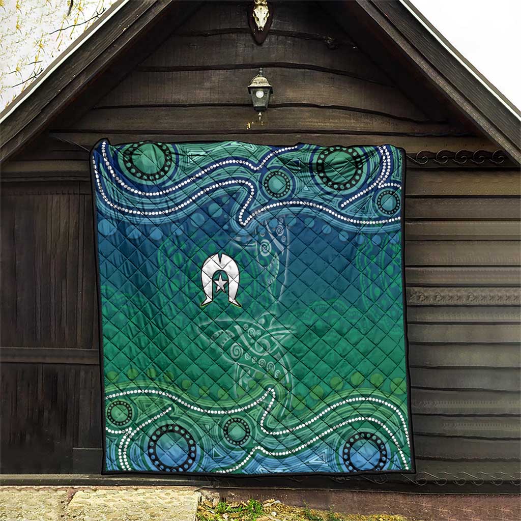 Torres Strait Islands Quilt Shark Indigenous Australian Tribal Dot Art