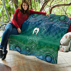 Torres Strait Islands Quilt Shark Indigenous Australian Tribal Dot Art