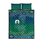 Torres Strait Islands Quilt Bed Set Shark Indigenous Australian Tribal Dot Art