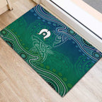 Torres Strait Islands Rubber Doormat Shark Indigenous Australian Tribal Dot Art