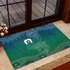 Torres Strait Islands Rubber Doormat Shark Indigenous Australian Tribal Dot Art