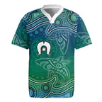 Torres Strait Islands Rugby Jersey Shark Indigenous Australian Tribal Dot Art