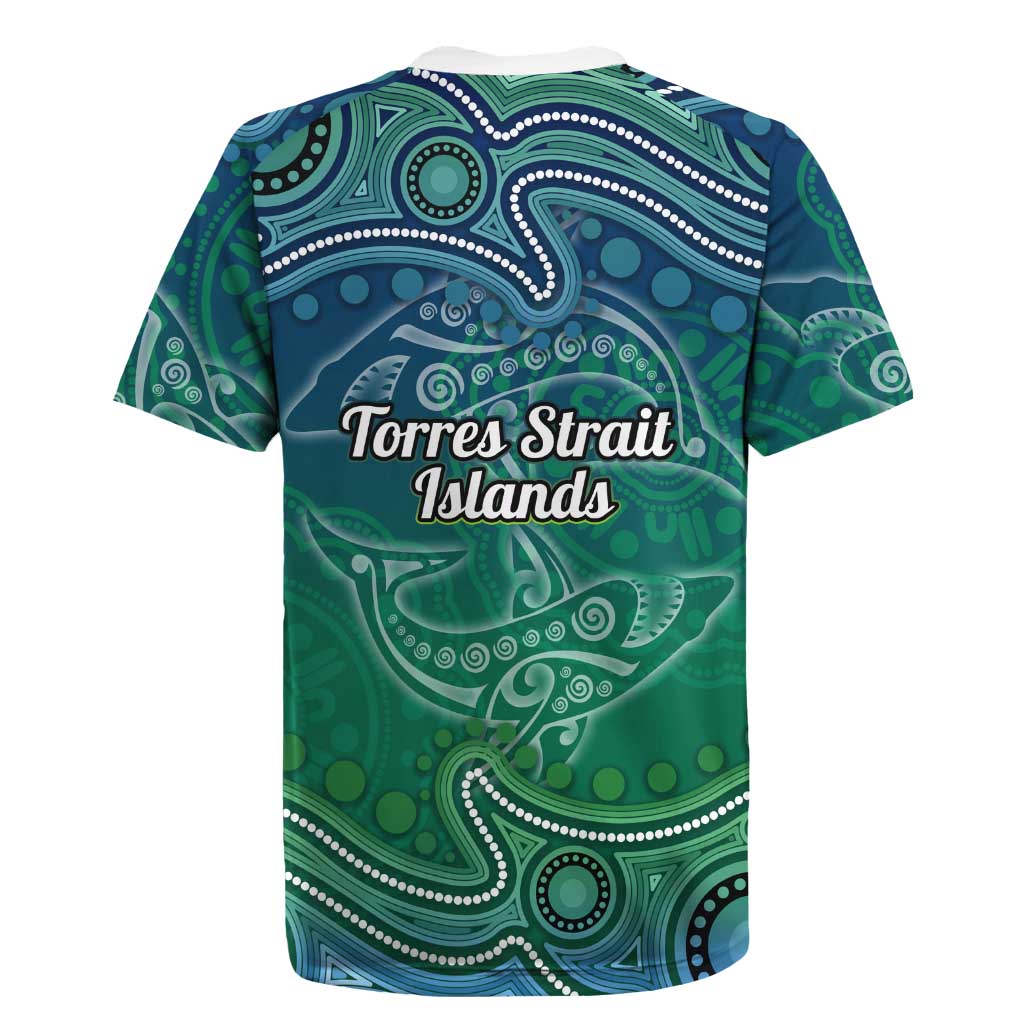 Torres Strait Islands Rugby Jersey Shark Indigenous Australian Tribal Dot Art