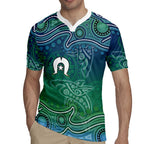 Torres Strait Islands Rugby Jersey Shark Indigenous Australian Tribal Dot Art