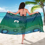 Torres Strait Islands Sarong Shark Indigenous Australian Tribal Dot Art
