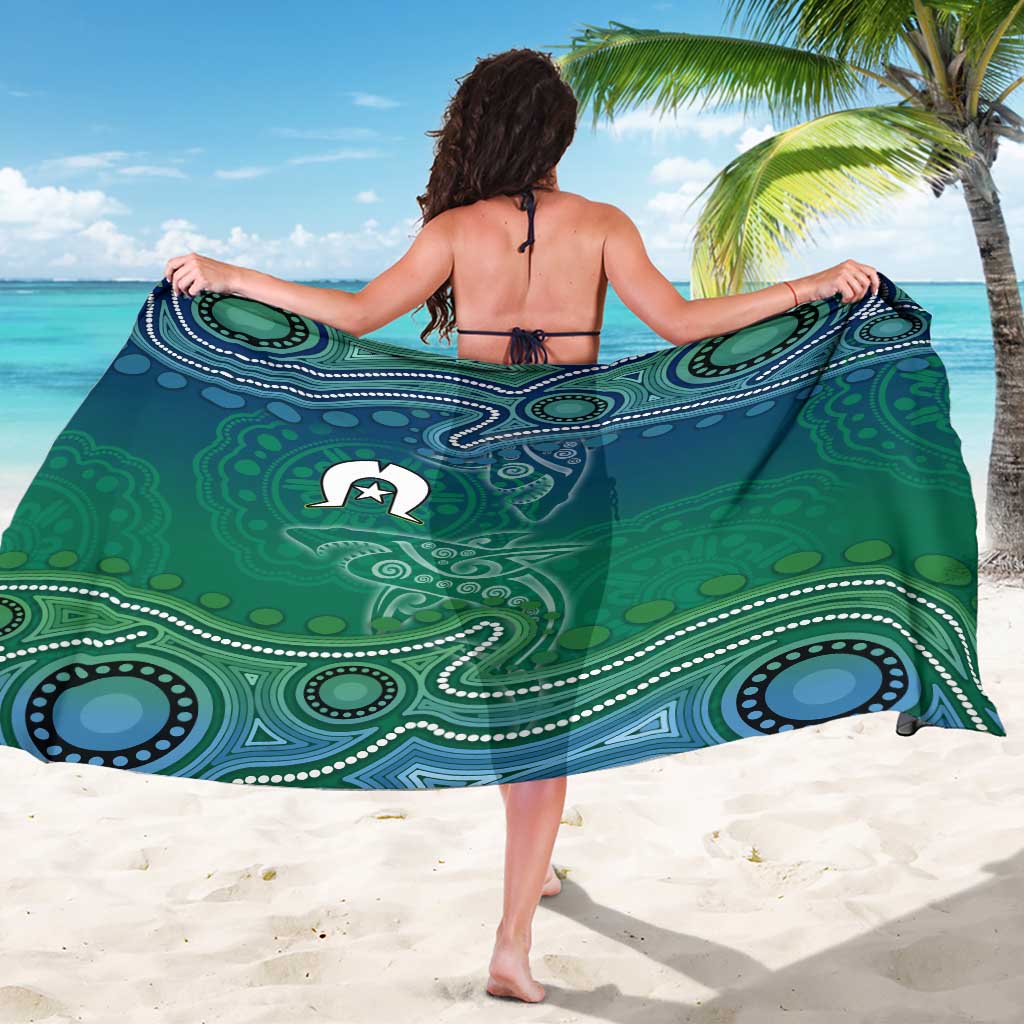 Torres Strait Islands Sarong Shark Indigenous Australian Tribal Dot Art