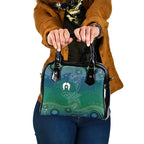 Torres Strait Islands Shoulder Handbag Shark Indigenous Australian Tribal Dot Art