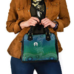 Torres Strait Islands Shoulder Handbag Shark Indigenous Australian Tribal Dot Art