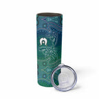 Torres Strait Islands Skinny Tumbler Shark Indigenous Australian Tribal Dot Art