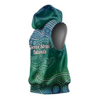 Torres Strait Islands Sleeveless Hoodie Shark Indigenous Australian Tribal Dot Art