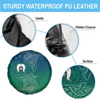 Torres Strait Islands Spare Tire Cover Shark Indigenous Australian Tribal Dot Art