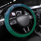 Torres Strait Islands Steering Wheel Cover Shark Indigenous Australian Tribal Dot Art