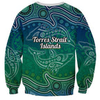 Torres Strait Islands Sweatshirt Shark Indigenous Australian Tribal Dot Art